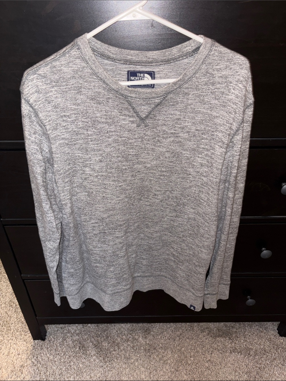 The North Face Light Heather Grey Crewneck Pullover
